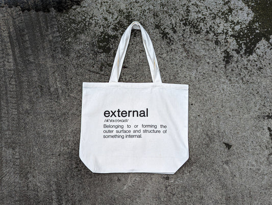 Define External Off-White Tote