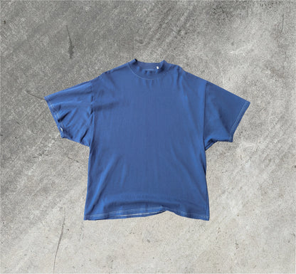 Overdyed Blue Mockneck