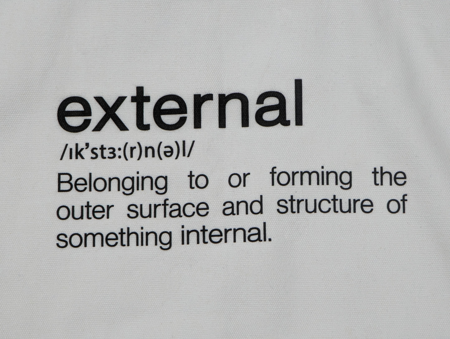 Define External Off-White Tote