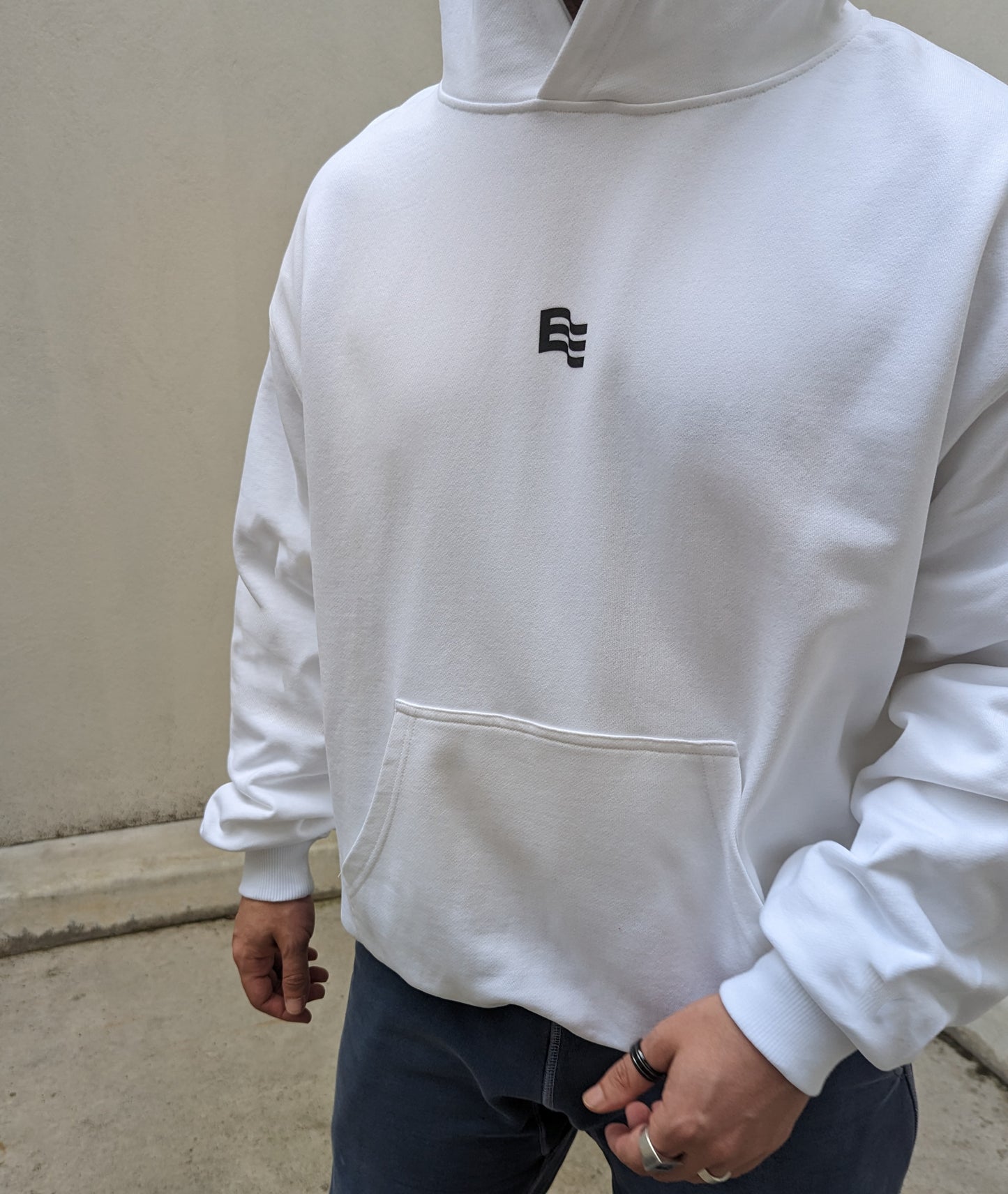 No Port Alpine White Hoodie