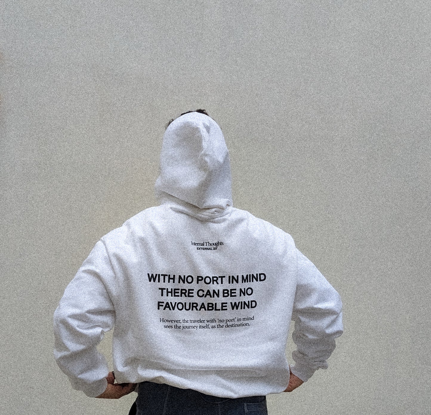 No Port Alpine White Hoodie